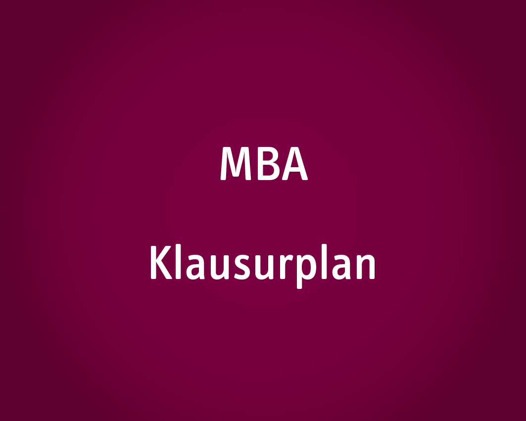 MBA Klausurplan